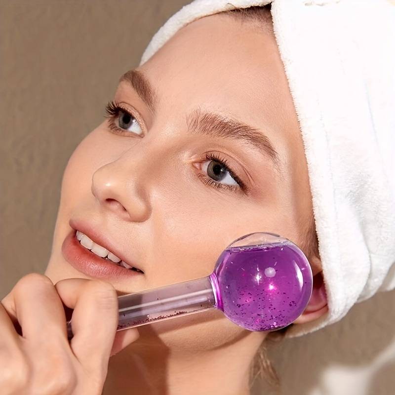 Box Of Two Glitter Massage Beauty Ball Facial Cooling, Neck And Eyes, Daily Beauty, Skin