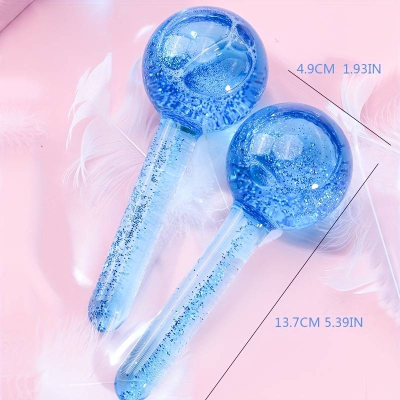 Box Of Two Glitter Massage Beauty Ball Facial Cooling, Neck And Eyes, Daily Beauty, Skin